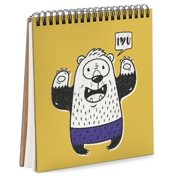 Блокнот Sketchbook Медведь квадратный 16,7х18 см (BDK_18L020)
