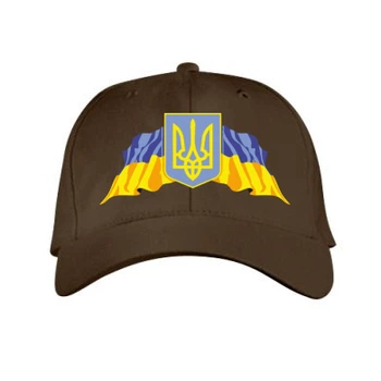 Кепка Герб та прапор Шоколадний