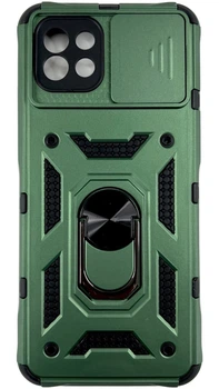 Чехол New Armor c кольцом-подставкой на Samsung Galaxy A03 зеленый