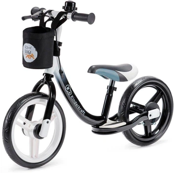 Біговел з кошиком і ручним гальмом Kinderkraft Space black