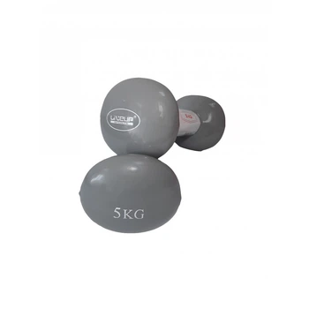 Гантели LiveUp Vinyl Dumbbell Egg Head 2х5 кг (LS2001-5) Grey