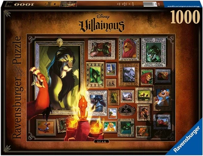 Пазл Ravensburger Villainous Scar Король Лев - Шрам 1000 шт. (‎16524)