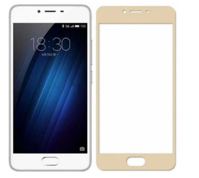 Защитное стекло для Meizu M5 3D золотой