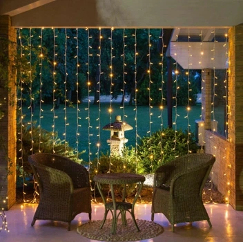 Гирлянда "Водопад уличный" 240 LED желтая 2.4*2м