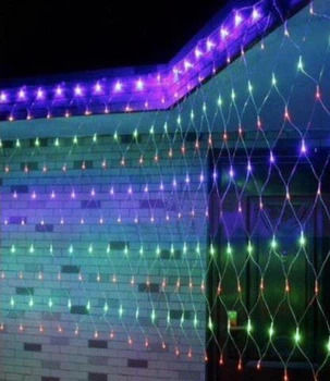 Гирлянда сетка (Net-light) 260 LED (белый кабель) ЦВЕТНАЯ (1,5*1,5м)
