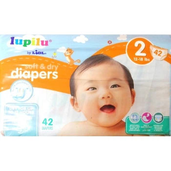Подгузники Lupilu Soft & Dry 2 (5-8 кг), 42 шт