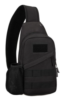 Армійська сумка рюкзак з портом USB Захисник 129-B чорний