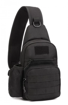 Армейский однолямочный рюкзак Защитник 127-B черный