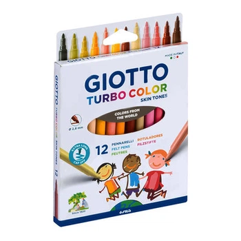 Фломастеры Fila Giotto Turbo color skin tones 12 цветов (526900) (10-564826)