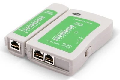 Тестер сетевого кабеля для локальной сети RJ45 / RJ11 Кабель LAN Cat5 Тест диагностика витая пара (592308184) Белый