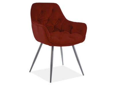 Стул CHERRY MATT VELVET Signal черный каркас/бордо 59
