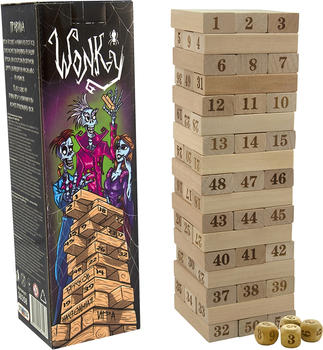 Настольная игра Strateg Wonky Дженга с числами (на русском языке) (4820220561503)