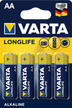 Батарейка VARTA LONGLIFE AA BLI 4 ALKALINE * (157) 4шт