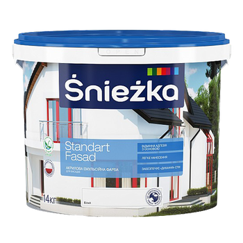Краска акриловая Sniezka Standart Fasad фасадная 14кг