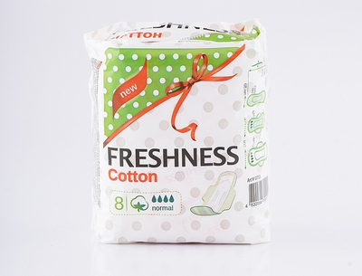 Гігієнічні прокладки FRESHNESS Сotton SOFT Normal 8 шт (4820164700211)