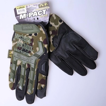 Перчатки тактические военные-армейские сенсорные M-PACT с защитой костяшек кулака дышащие, боевые L Мультикам MPTM72008-1