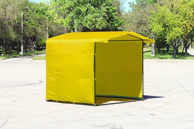 Торговий намет Стандарт PromoZP 2x2 м жовтий D20 сталевий каркас