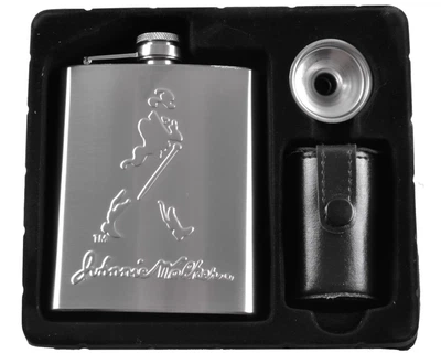 Набор 6в1 Johnnie Walker Steel Фляга, Рюмки, Лейка Чехол Подарочный Бокс