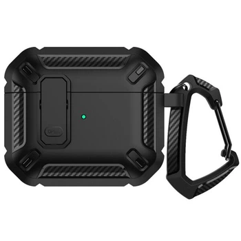 Защитный чехол Deexe Carbon Armor для AirPods 3 - Black