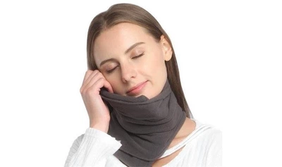 Подушка-шарф для путешествий Travel Pillow Gray