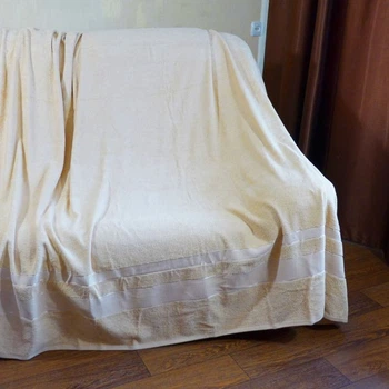 Простынь Aisha махровая бежевая, 200х200см