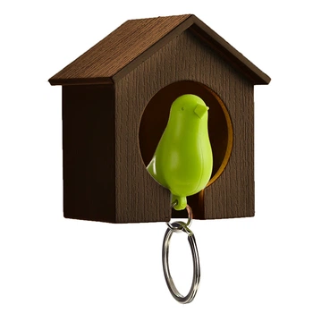 Ключница QUALY Sparrow Keyring brown-green QL10091