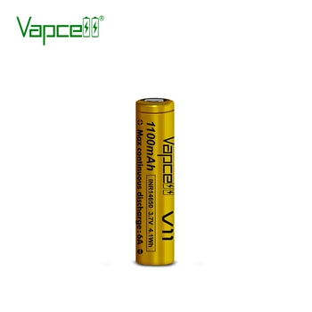 Аккумулятор 14650 литий-ионный (Li-Ion) Vapcell INR14650 V11, 1100mAh, 6A, 4.2/3.6/2.75V, Gold