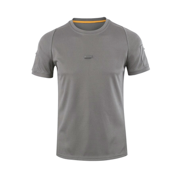 Тактична футболка-поло Lesko A825 Gray розмір XL з коротким рукавом для чоловіків армійська