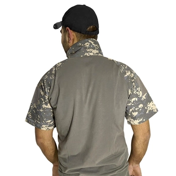 Тактична футболка з коротким рукавом Lesko A416 Camouflage ACU L