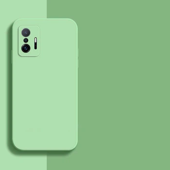 Силиконовый чехол Soft Touch для Xiaomi 11T/Pro Светло-зелёный