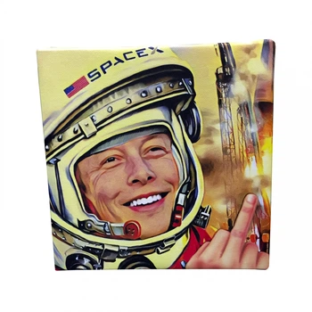 Холст на подрамнике с изображением "SpaceX Elon Musk" размер 30х30 см (1104224)