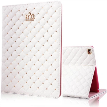 Чехол LuxuryFlip для Apple iPad New 2017 (9.7 дюймов) с короной White