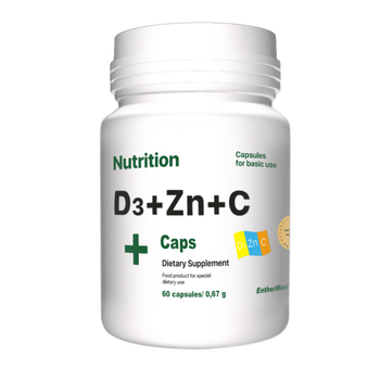 Вітамінно-мінеральний комплекс EntherMeal D3 + Zinc + С 60 капсул