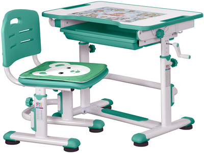 Комплект Evo-kids BD-08 Z стол + стул Белый / зеленый