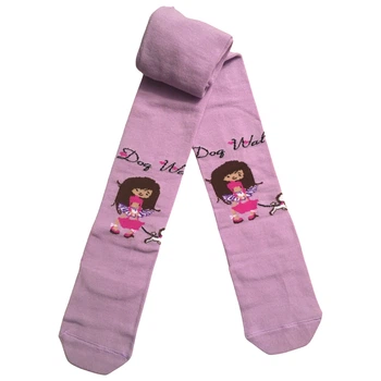 Колготки Детские Демисезонные Kid Step 92-98 Хлопок 901 Girl and Dog Сирень