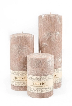Набір пальмових свічок Plamis мокко 3 шт.