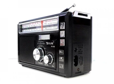 Радиоприёмник портативный Golon RX-382 FM/AM/SW c фонариком LED Black/Черный