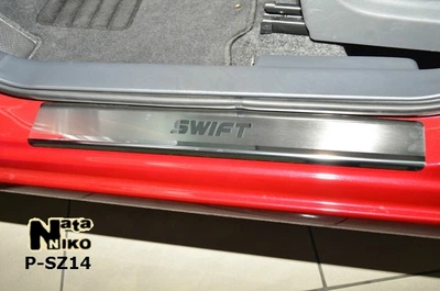 Накладки на пороги Suzuki Swift V 2012- premium NataNiko P-SZ14