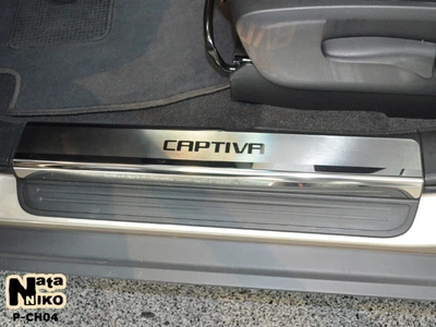 Накладки на пороги Chevrolet Captiva II 2011- premium NataNiko P-CH04
