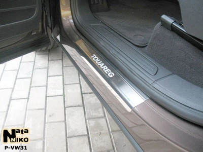 Накладки на пороги Volkswagen Touareg II 2010- premium NataNiko P-VW31