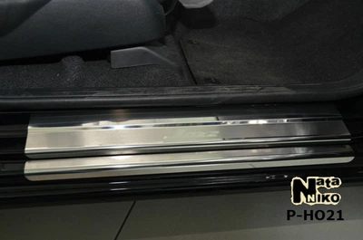 Накладки на пороги Honda Jazz II 2008- premium NataNiko P-HO21