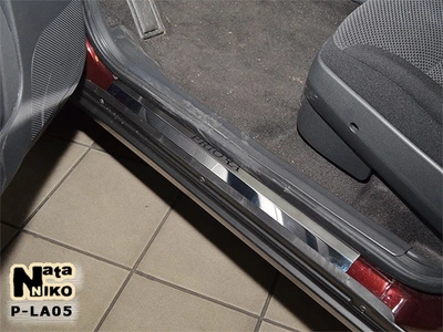 Накладки на пороги Lada Priora 2007- premium NataNiko P-LA05
