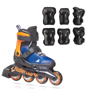 Ролики раздвижные Rollerblade Microblade 2020 с комплектом защиты 2в1 33-36.5