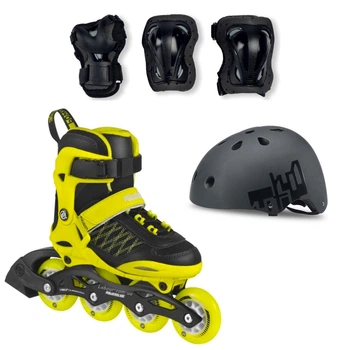 Ролики Powerslide Phusion с комплектом защиты 3в1 33-36.5