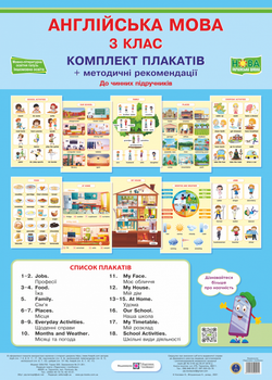 Комплект плакатів. Англійська мова. 3 клас (До підруч. Карп'юк О. і Несвіт А.)