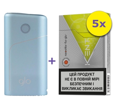Система нагревания табака Glo Pro 3.0 Aqua и 5 пачек Citrix Mix