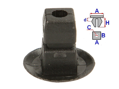 Автомобильные Клипсы (Пистоны) Пластиковые Romix для Audi, Seat, Skoda, VW (10 шт/уп.) ROMC60672