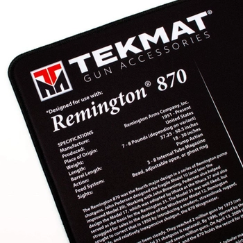 Коврик TekMat 30 см x 91 см с чертежом Remington 870 для чистки оружия 2000000022079