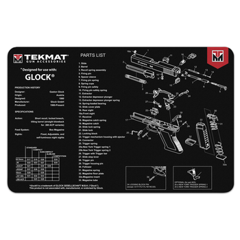 Коврик TekMat для чистки с чертежем Glock 2000000061191