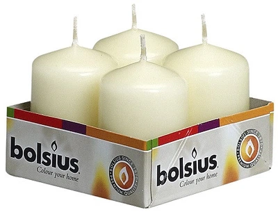 Набор свечей Bolsius цилиндр кремовый х 4 шт 6 см (40/60-011Б)